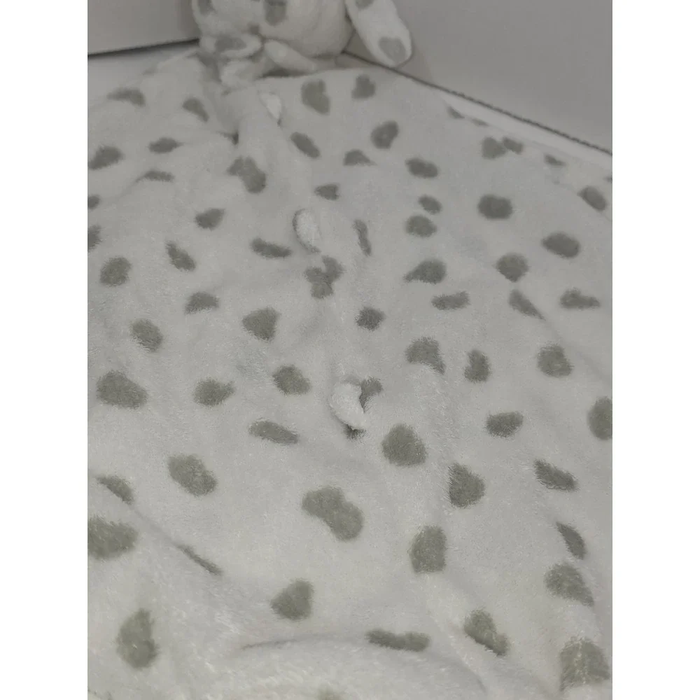 Angel Dear Plush Puppy Dog Knotted Security Baby Blanket Gray & White Lovey